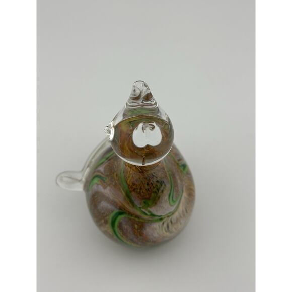 Mtarfa Artisans Centre Valletta Malta Hand Blown Glass Cat Figurine Swirl - Picture 6 of 10